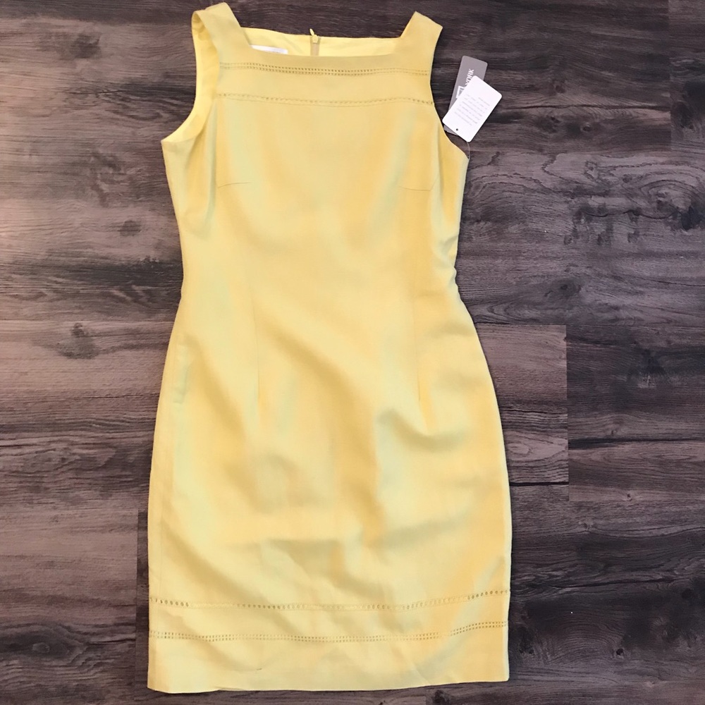 NWT Jones of New York Yellow Shift Dress Size 6